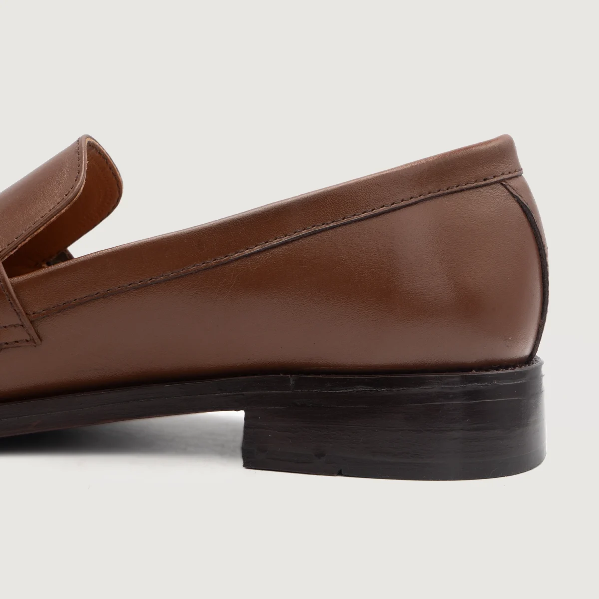 Akron Brown Leather Loafers