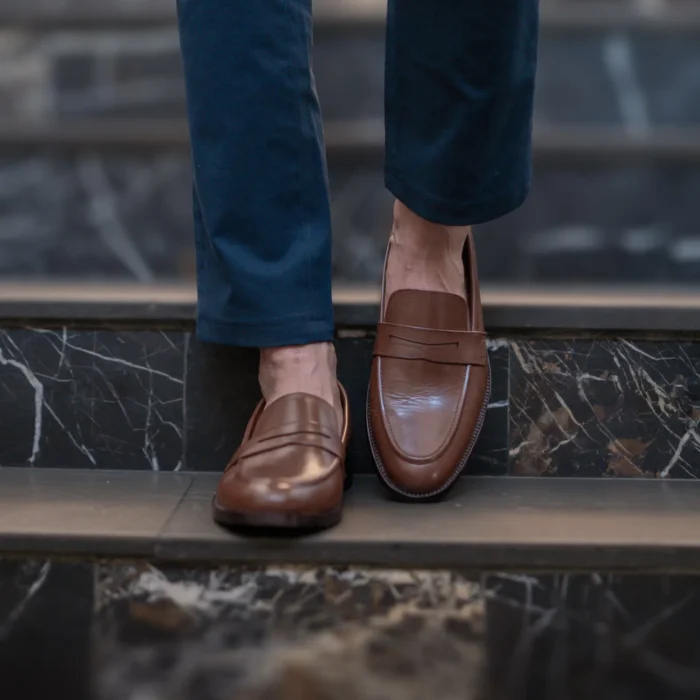 Baxton Brown Leather Loafers