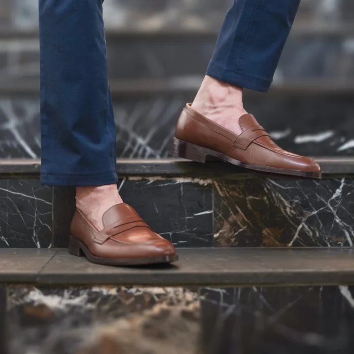 Baxton Brown Leather Loafers