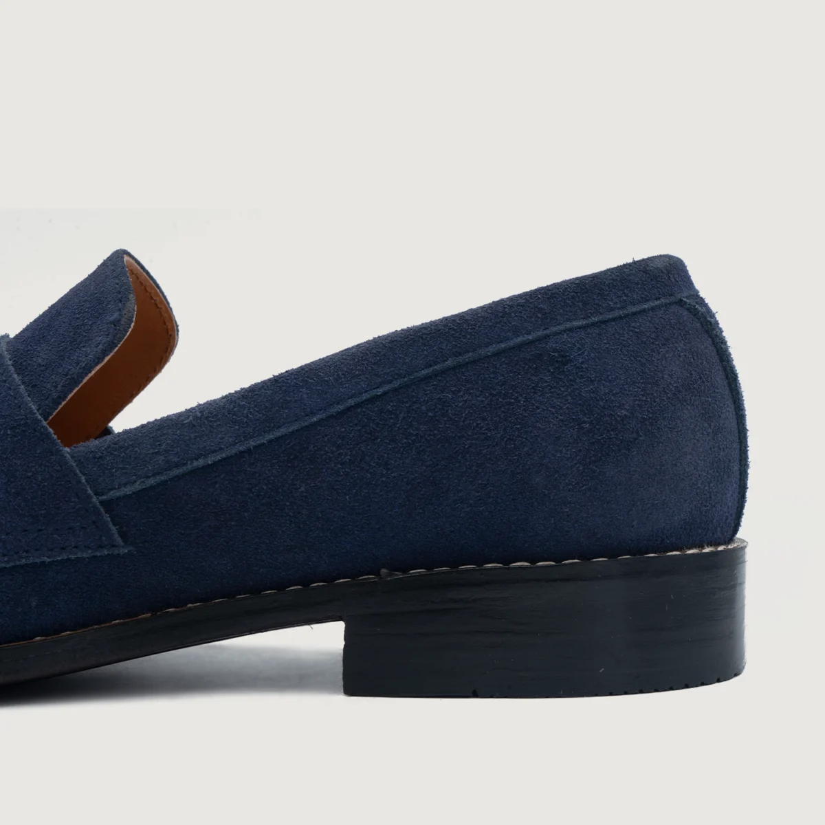 Akron Blue Suede Leather Loafers