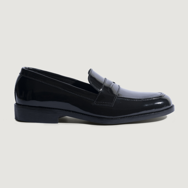 Akron Black Patent Leather Loafers