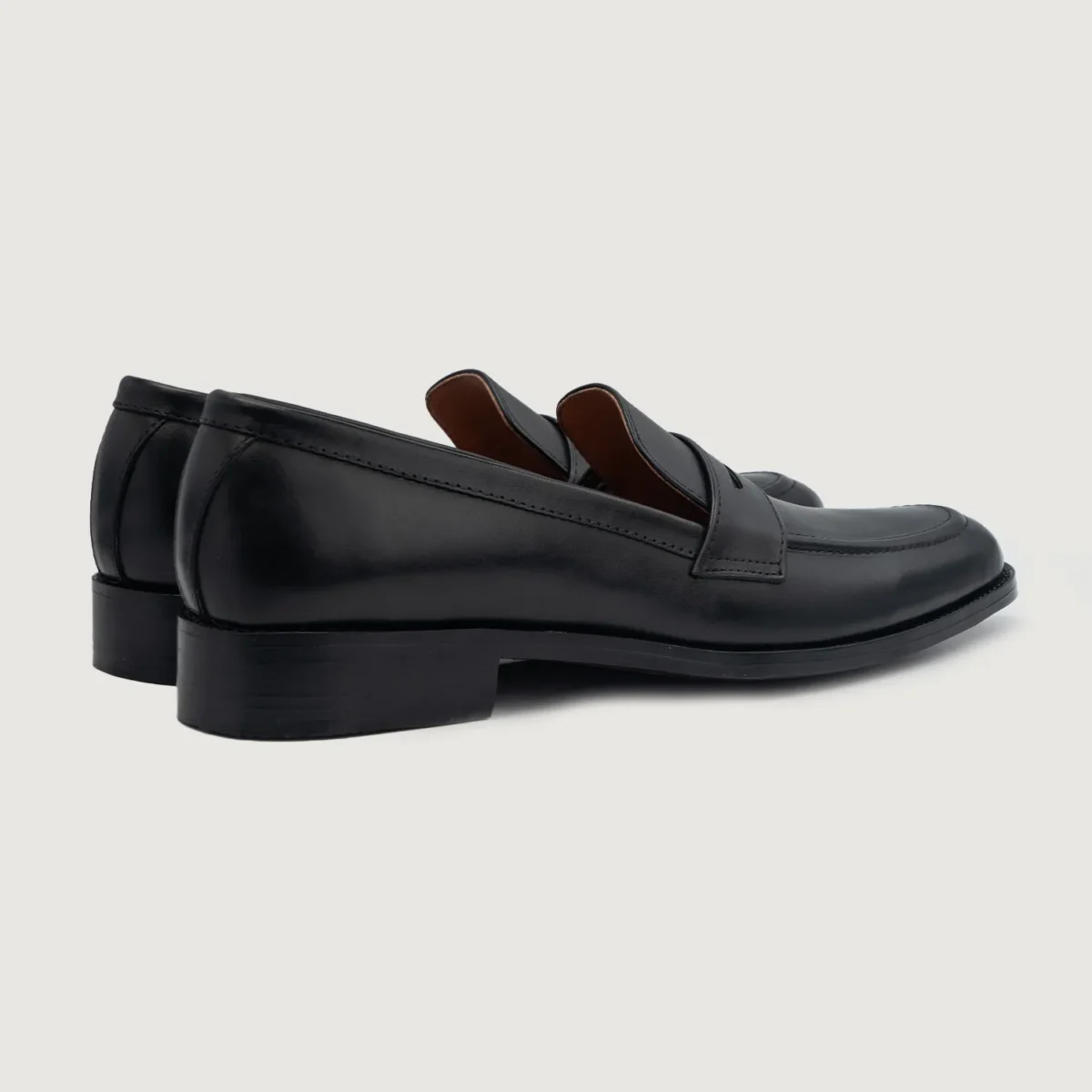 Akron Black Leather Loafers