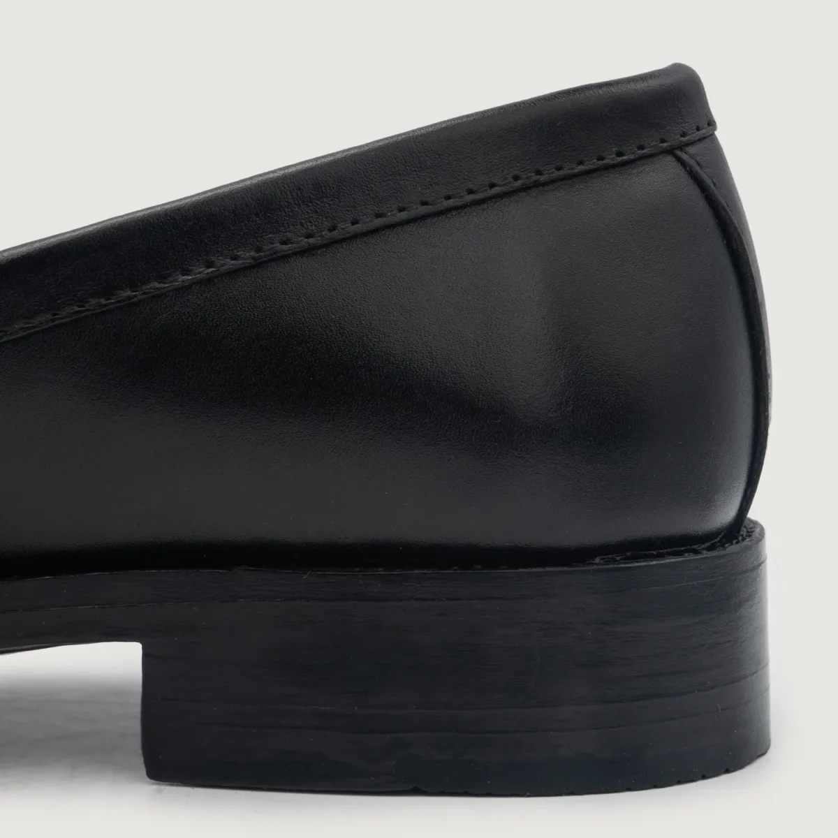 Akron Black Leather Loafers