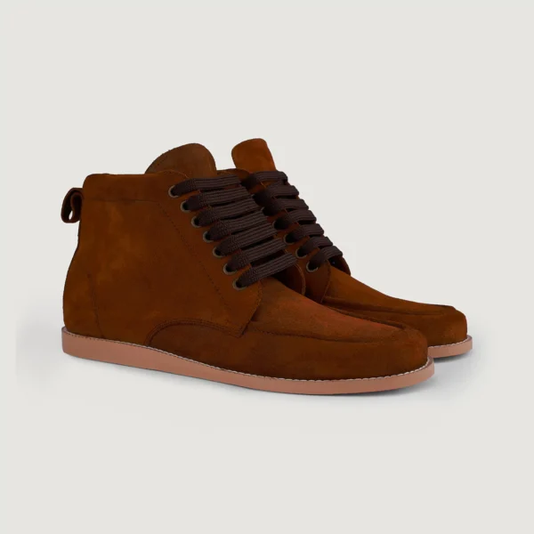 Raleigh Brown Suede Moc Toe Boots