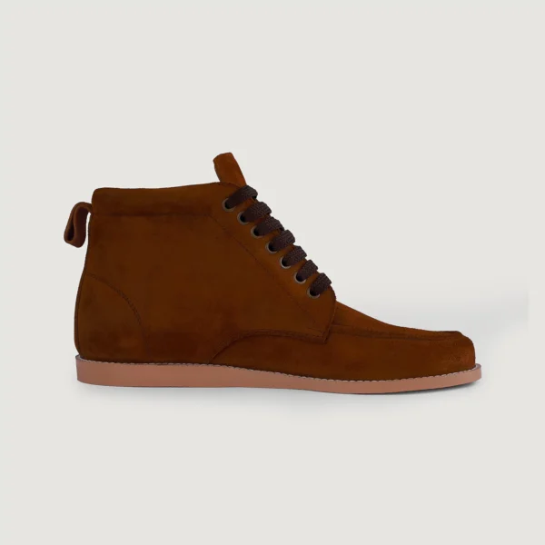 Raleigh Brown Suede Moc Toe Boots