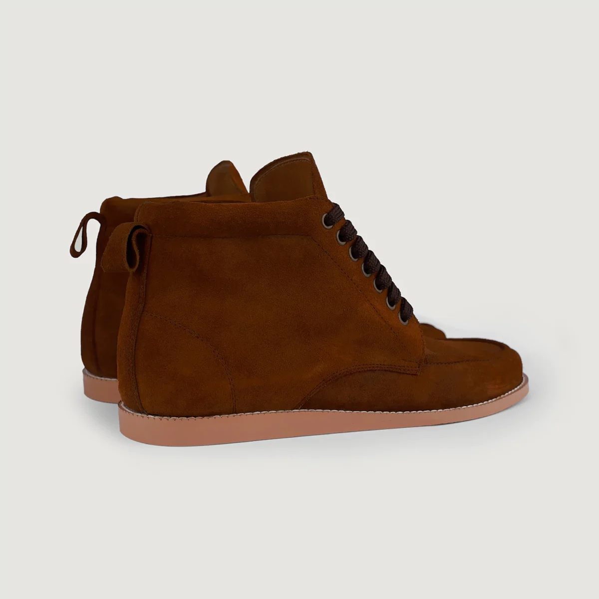 Raleigh Brown Suede Moc Toe Boots