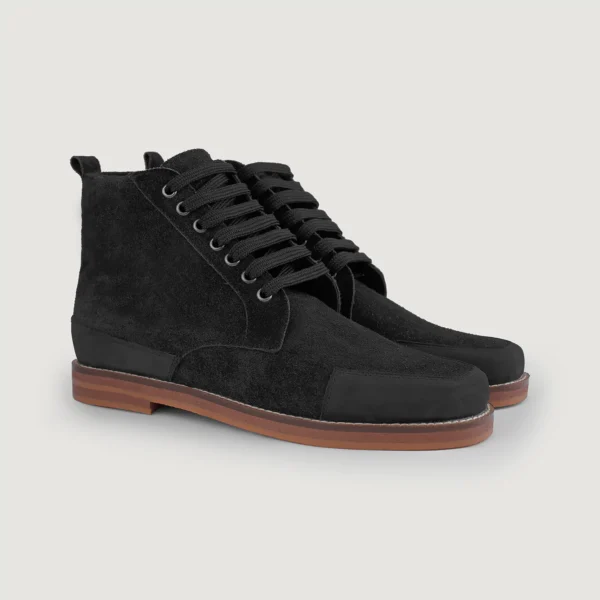 Wilson Black Suede Moc Toe Boots