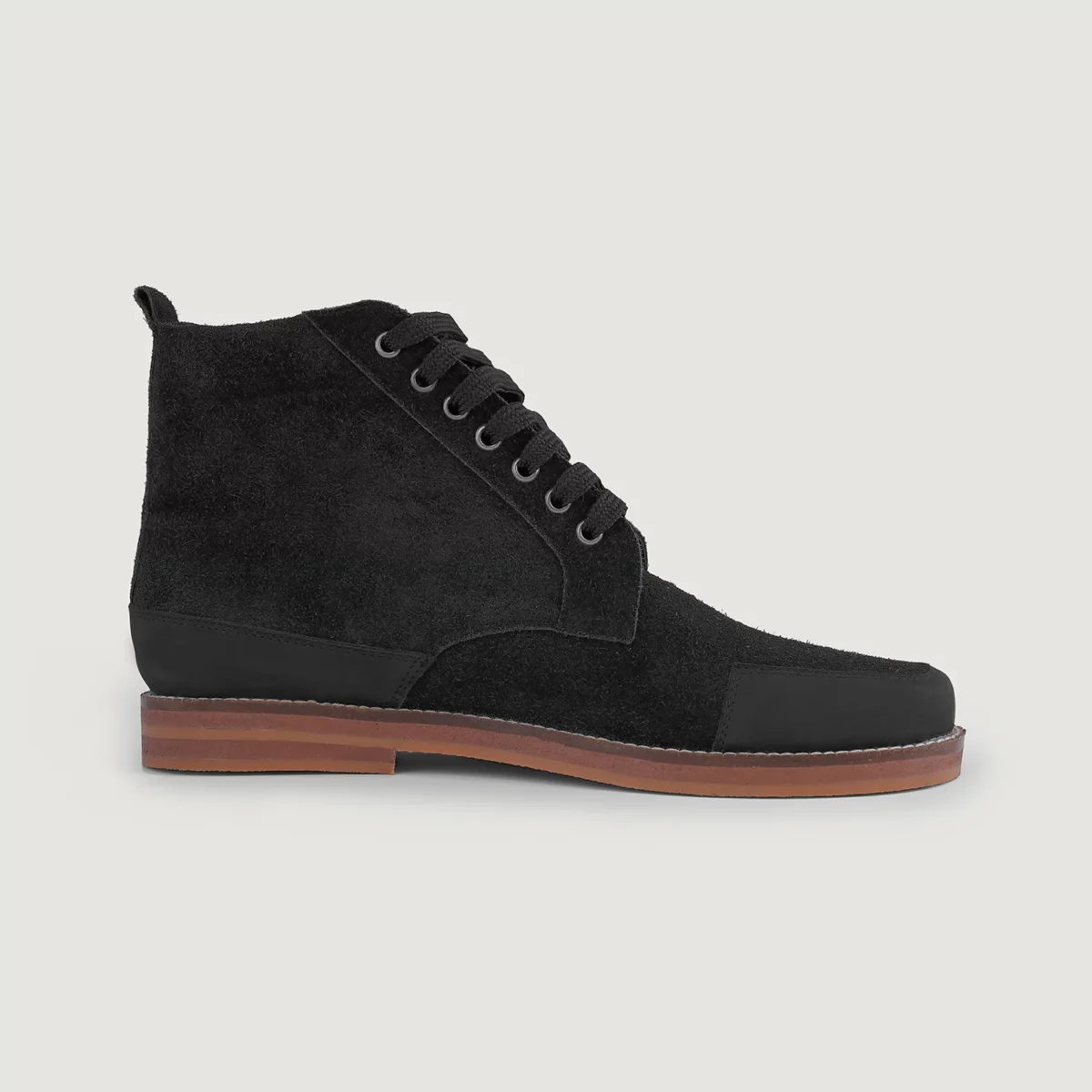 Wilson Black Suede Moc Toe Boots