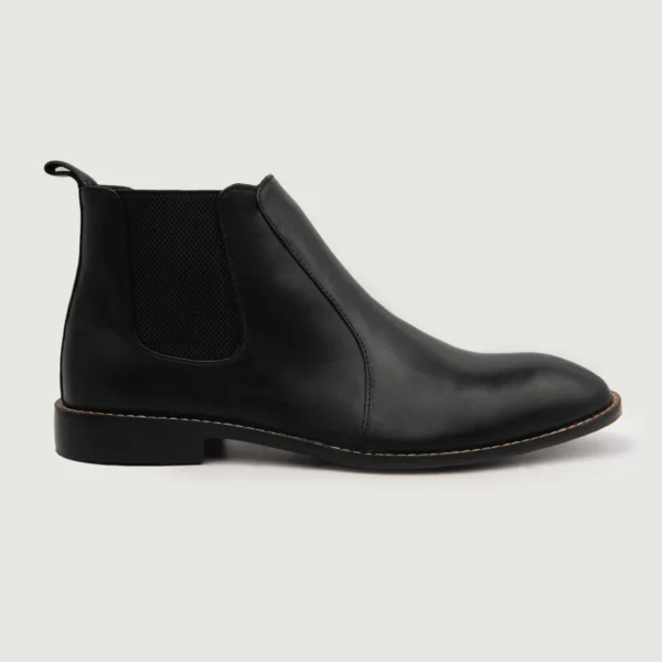 Durham Black Leather Chelsea Boots
