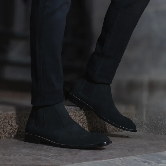 Clarkson Chelsea Black Suede Leather Boots