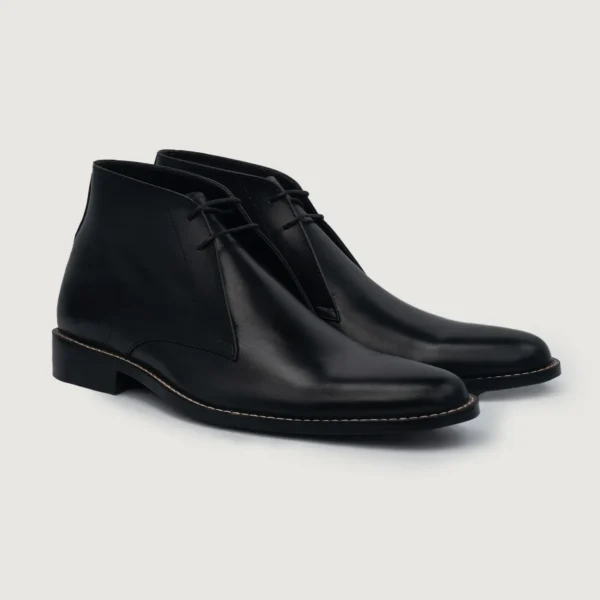 Kingston Black Leather Chukka Boots