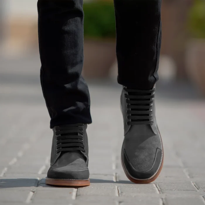 Carnell Moc Toe Grey Suede Boots