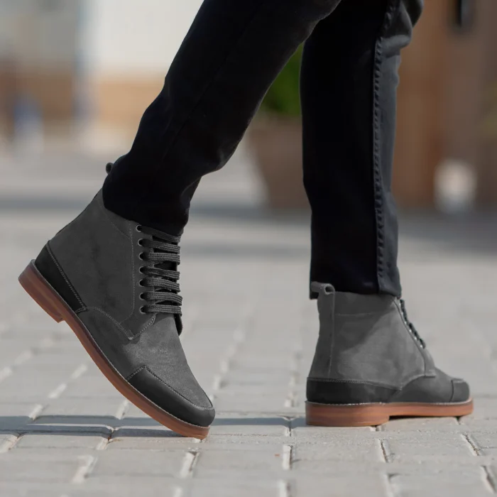 Carnell Moc Toe Grey Suede Boots