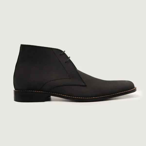 Kingston Black Nubuck Leather Chukka Boots