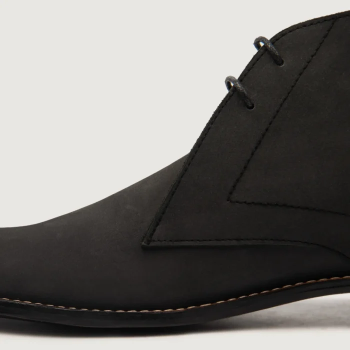 Corry Chukka Black Nubuck Leather Boots