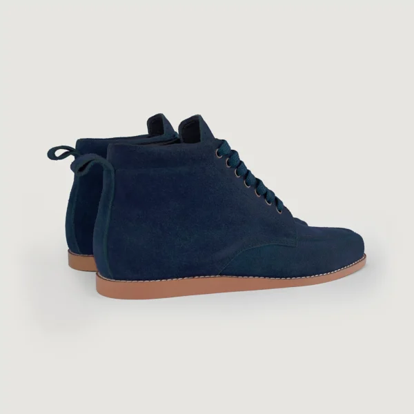 Raleigh Blue Suede Moc Toe Boots