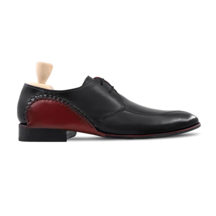 Aurash - Men's Black Calf Leather Derby Shoe