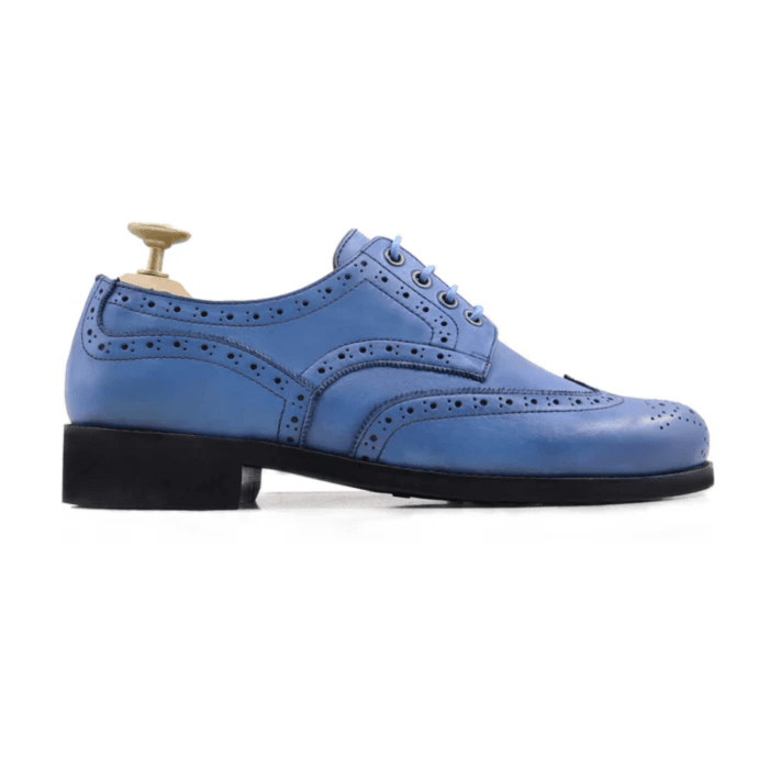 Osmond - Men's Blue Calf Leather Derby Shoe