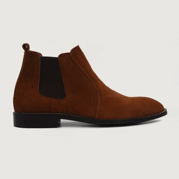 Durham Brown Suede Leather Chelsea Boots