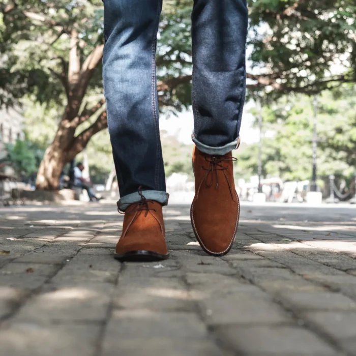 Corry Chukka Brown Suede Leather Boots