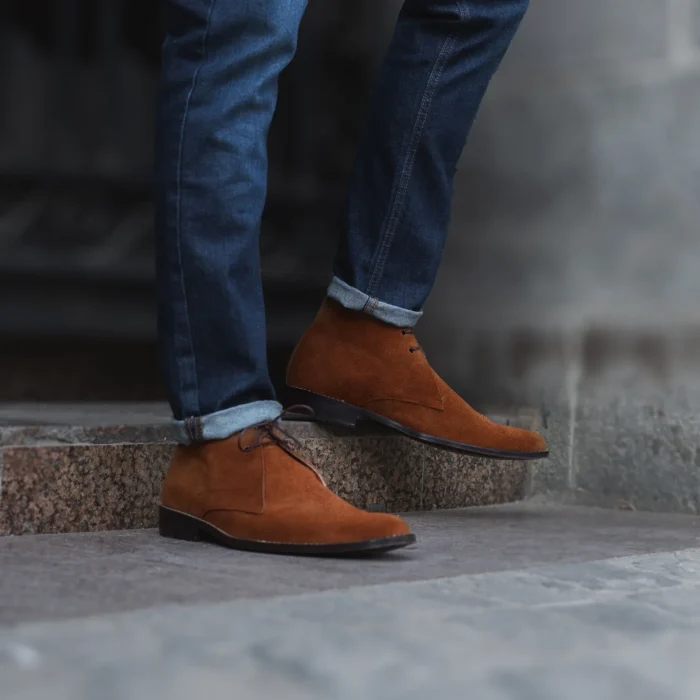 Corry Chukka Brown Suede Leather Boots