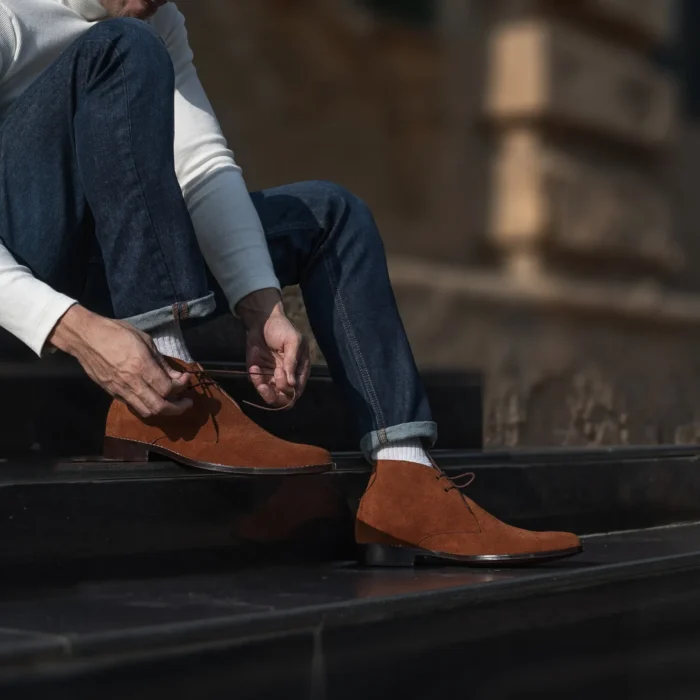 Corry Chukka Brown Suede Leather Boots