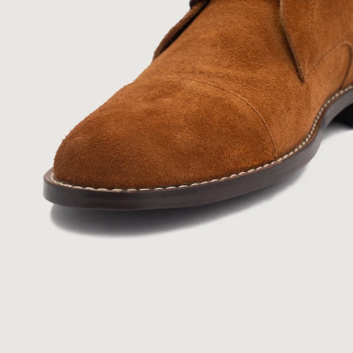 Knight Derby Brown Suede Leather Boots