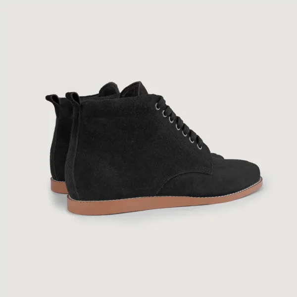 Raleigh Black Suede Moc Toe Boots