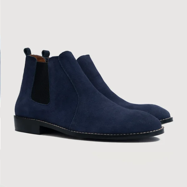 Durham Midnight Blue Suede Leather Chelsea Boots