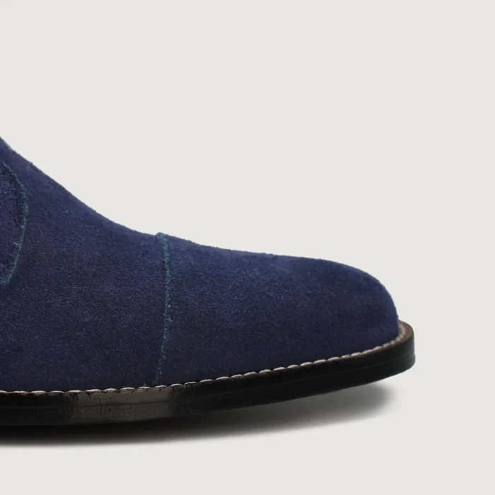 Knight Derby Midnight Blue Suede Leather Boots