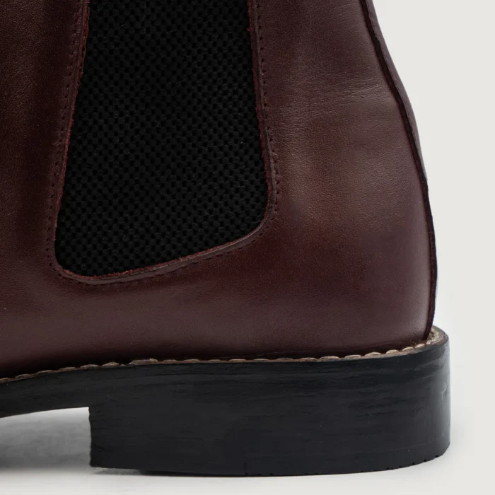 Clarkson Chelsea Maroon Leather Boots