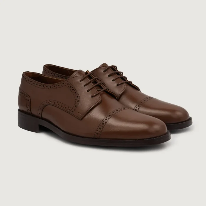 Dirk Brogues Derby Brown Leather Shoes