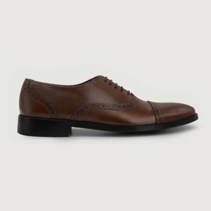 Detroit Brown Leather Oxford Shoes