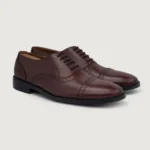 Detroit Maroon Leather Oxford Shoes