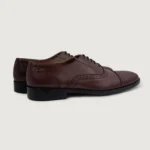 Detroit Maroon Leather Oxford Shoes