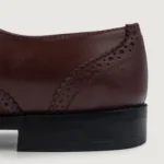 Detroit Maroon Leather Oxford Shoes