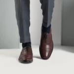 Detroit Maroon Leather Oxford Shoes