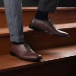 Detroit Maroon Leather Oxford Shoes