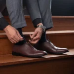 Detroit Maroon Leather Oxford Shoes