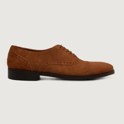Detroit Brown Suede Leather Oxford Shoes