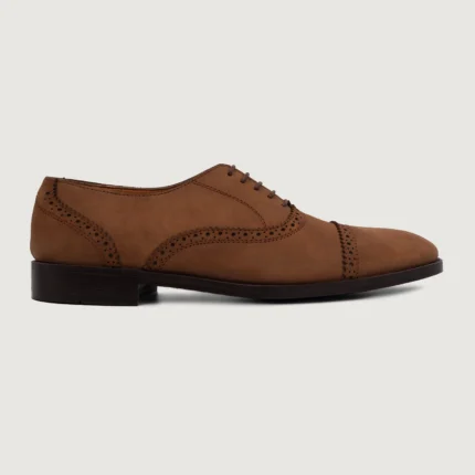 Detroit Oil Pull-up Brown Leather Oxford Shoes