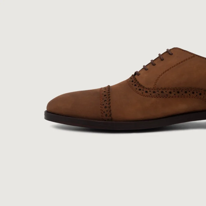 Greyson Brogues Oxford Oil Pull-up Brown Leather Shoes