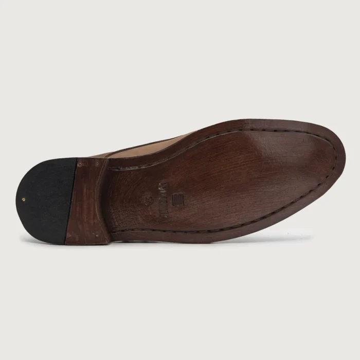 Boston Double Monk Strap Oil Pull-up Brown Leather Shoes