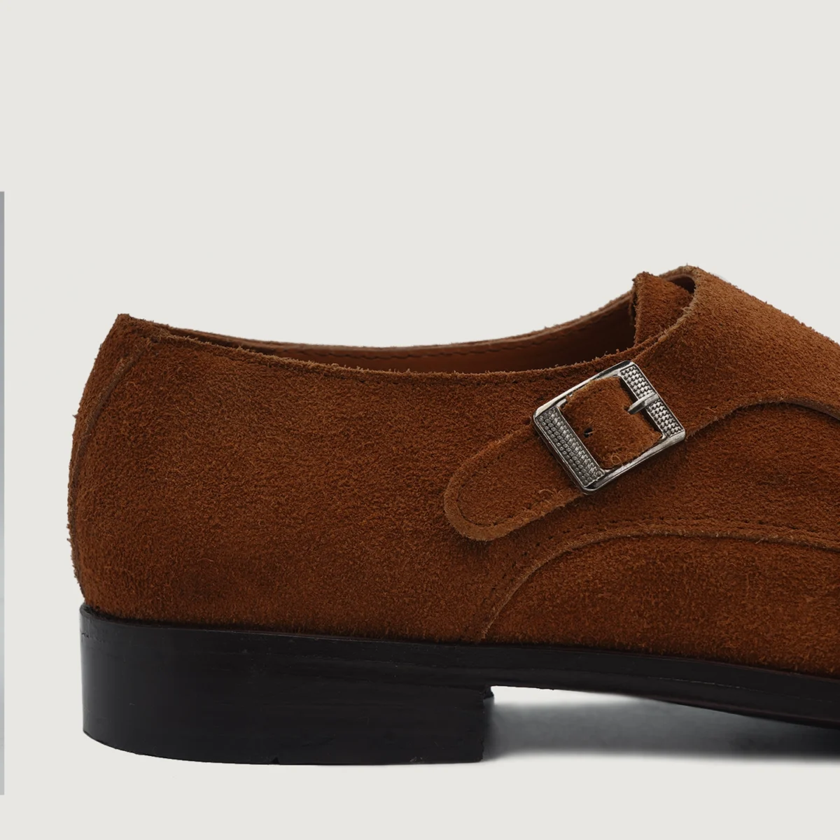 Danvers Brown Suede Leather Double Monk Strap Shoes