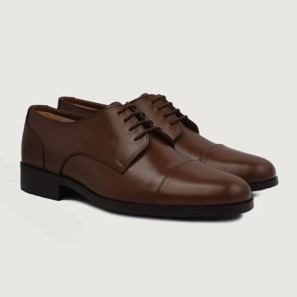 Logan Brown Leather Derby Shoes