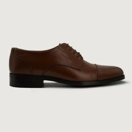 Logan Brown Leather Derby Shoes