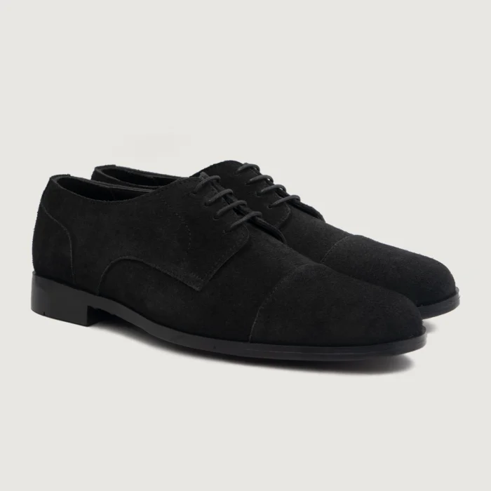 Attorney Derby Black Suede Leather Shoes