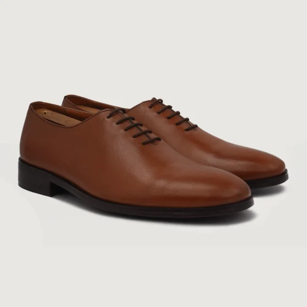 Dallas Tan Leather Wholecut Shoes