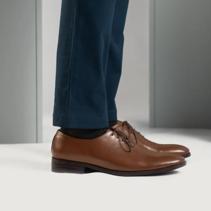 Dallas Tan Leather Wholecut Shoes