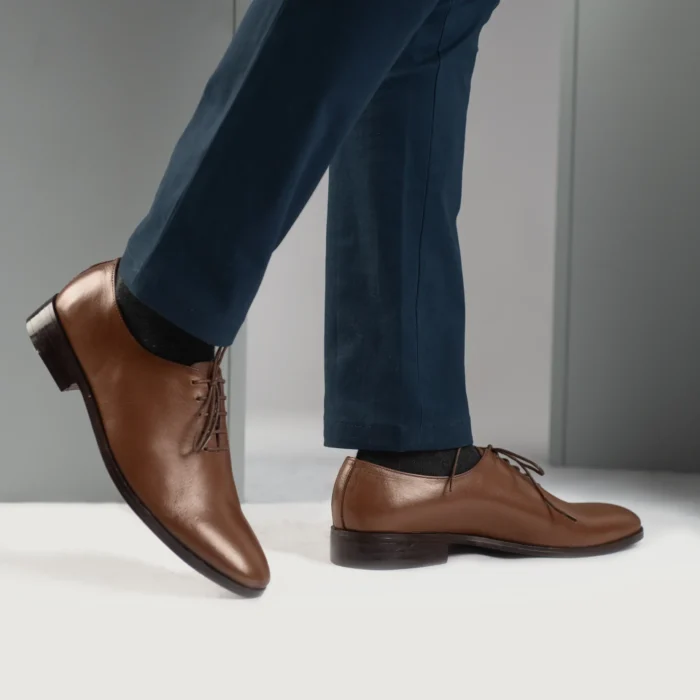 Dallas Tan Leather Wholecut Shoes